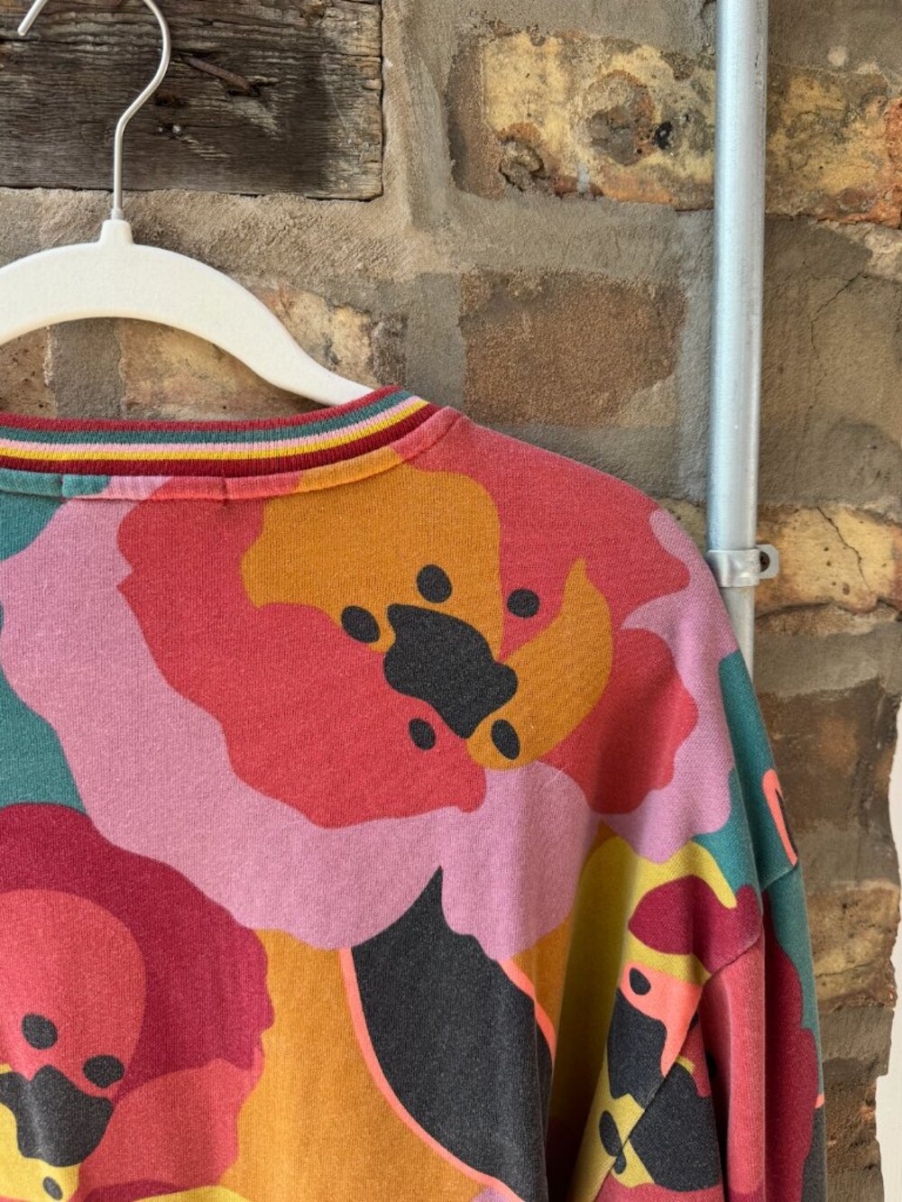 Marine Layer Floral Fleece Crewneck Sweatshirt Size M - Picture 8 of 8